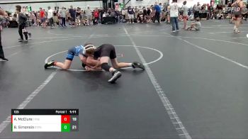 105 lbs Round 4 (6 Team) - Aidan McClure, Terps Northeast MS vs Bazely Simonsin, Saint Paris Graham