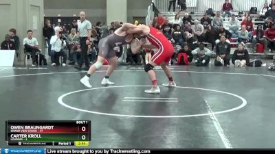 197 lbs Round 1 (16 Team) - Owen Braungardt, Grand View (Iowa) vs Carter Kroll, Lourdes