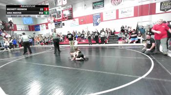 55 lbs Rr Rnd 1 - Beckett Redmon, Grove Takedown Club vs Aria Reeves, Wyandotte Youth Wrestling