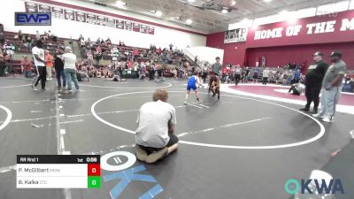 70-75 lbs Rr Rnd 1 - Paxtyn McGilbert, Midwest City Bombers Youth Wrestling Club vs Benjamin Kalka, Chandler Takedown Club