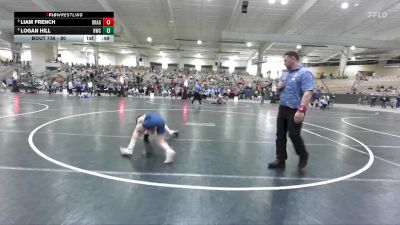 80 lbs Semifinal - Logan Hill, Hilltopper Wrestling Club vs Liam French, Cavalier Wrestling Club