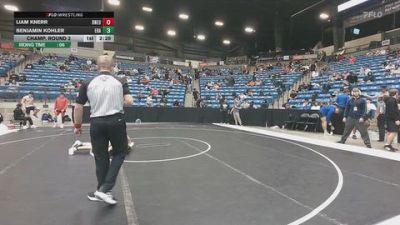 133 lbs Champ. Round 2 - Benjamin Kohler, Embry-Riddle (Ariz.) vs Liam Knerr, Doane University