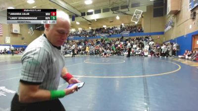 125lbs Semifinal - Amanda Lillie, White River (Girls) vs Lindy Strowbridge, Rogers (Puyallup) (Girls)
