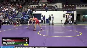 141 lbs Champ. Round 1 - Axel Hernandez, Buena Vista University vs Brock Beck, Central College (Iowa)