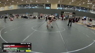 92-96 lbs Semifinal - Charlie Jones, Jaguars vs Bridger Clemons, Richmond Wrestling Club