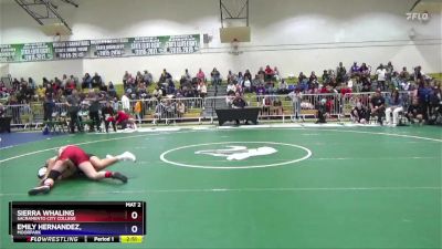 131 lbs Champ. Round 1 - Sierra Whaling, Sacramento City College vs Emily Hernandez,, Moorpark