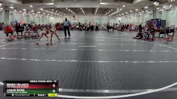 75 lbs Round 3 - Benex Velasco, The Wrestling Academy vs Logan Rang, Mayfield Mat Academy