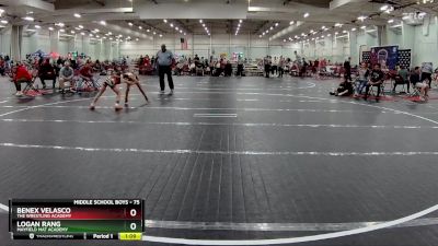 75 lbs Round 3 - Benex Velasco, The Wrestling Academy vs Logan Rang, Mayfield Mat Academy