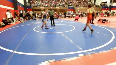 76 lbs Round Of 16 - Coleman Shouse, Cowboy Wrestling Club vs Braden Abel, Grove Takedown Club