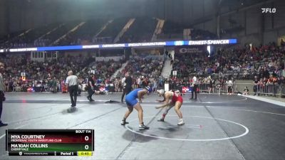 119 lbs 5th Place Match - Ma`Kiah Collins, Cherryvale vs Mya Courtney, Frontenac Youth Wrestling Club