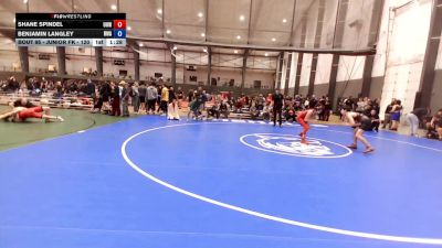 Junior FK - 120 lbs Champ. Round 2 - Benjamin Langley, Redmond Wrestling Academy vs Shane Spindel, UP Outlaw WC