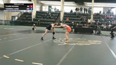 138 lbs 1st Place Match - Katerina Lange, Grand Valley State vs Claire DiCugno, North Central College