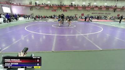 110 lbs Cons. Round 2 - Julia Snyder, Rochester vs Paige Morales, University Of Providence