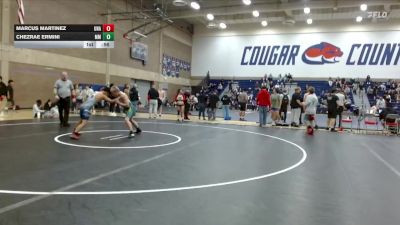 125-128 lbs Round 3 - Marcus Martinez, Unattached vs Chezrae Ermini, Milwaukie Mustangs