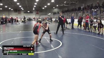 75 lbs Champ. Round 1 - Milo Poole, Attack WC vs Cylus Williams, Holt WC