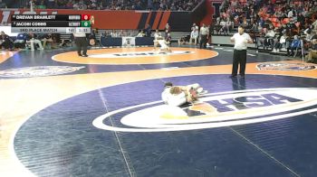 1A 113 lbs 3rd Place Match - Drevan Bramlett, Murphysboro vs Jacobi Cobbs, Belleville (Althoff Catholic)