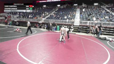 85 lbs Rr Rnd 5 - Cash Campbell, Cowboy Kids WC vs Cooper Spence, Cody WC