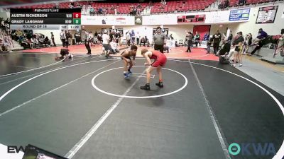106-112 lbs Round Of 16 - Austin Richerson, Warner Eagles Youth Wrestling vs Grady Langham, Honey Badgers Wrestling Club