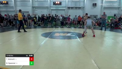 E-153 lbs Consi Of 16 #2 - Tyson Wolcott, TN vs Bradley Spencer, OH