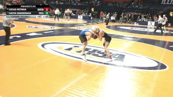 1A 165 lbs Champ. Round 1 - Lucas Hetman, Manteno vs Justin Zimmerman, Petersburg (PORTA)