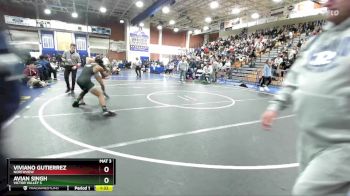 144 lbs Quarterfinal - Viviano Gutierrez, Northview vs Avian Singh, Victor Valley S