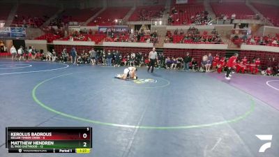 120 lbs 2nd Wrestleback And Semi-finals(16 Team) - Matthew Hendren, El Paso Eastwood vs Kerolus Badrous, Keller Timber Creek