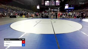 170 lbs Cons 32 #2 - Eli Homan, Missouri vs Thomas 'TC' Wills, Texas