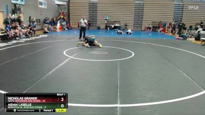 140 lbs Round 1: 1:30pm Fri. - Nicholas Grande, South Anchorage High School vs Aidan LaSelle, Redington Sr. Jr/Sr High School