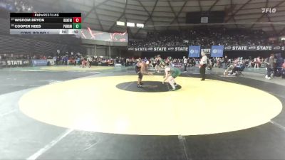 Boys 2A 150 lbs Cons. Round 1 - Cooper Nees, Port Angeles vs Wisdom Bryon, Renton