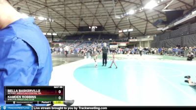 36-38 lbs Cons. Round 1 - Bella Baskerville, Victory Wrestling-Central WA vs Kamden Robbins, Shelton Wrestling Club