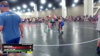 126 lbs Finals (2 Team) - Luke Egan, Team Michigan Blue vs Caleb Laclair, Head Hunters Wrestling Club