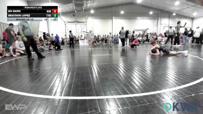 73 lbs Round Of 16 - Bo Davis, Honey Badgers Wrestling Club vs Braydon Lopez, Team Tulsa Wrestling Club