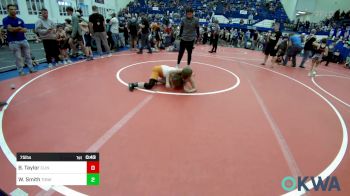 75 lbs Quarterfinal - Braxtyn Taylor, Clinton Youth Wrestling vs Wade Smith, Tonkawa Takedown Club