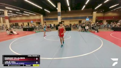 106 lbs Cons. Round 2 - Mariano Villalobos, Pirate Wrestling Club vs Leslie Hall, McChesney Grappling Academy