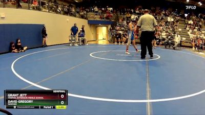 120-122 lbs Semifinal - Grant Jett, Thomas Jefferson Middle School vs David Gregory, Warsaw