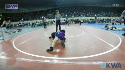 70 lbs Consi Of 16 #2 - Waylon Barnes, Harrah Little League Wrestling vs Mason McDaniel, Chickasha Youth Wrestling