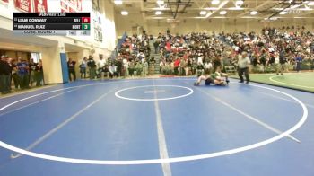 Boys 126 lbs Cons. Round 1 - Liam Conway, Bellarmine&nbsp;Boys vs Manuel Ruiz, Monterey Boys