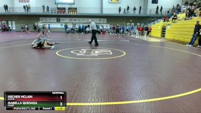 125 lbs Semifinal - Archer McLain, Aloha vs Isabella Quesada, Canby