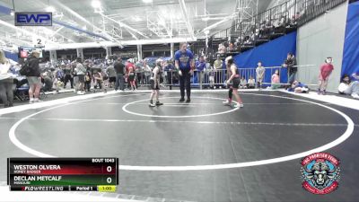 52 lbs Cons. Round 3 - Declan Metcalf, Missouri vs Weston Olvera, Honey Badger