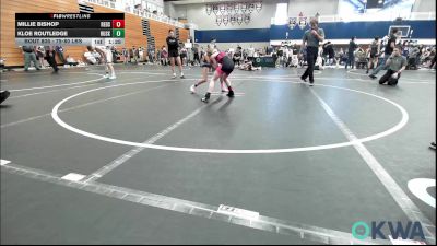 75-80 lbs Quarterfinal - Millie Bishop, Redskins Wrestling Club vs Kloe Routledge, Husky Wrestling Club