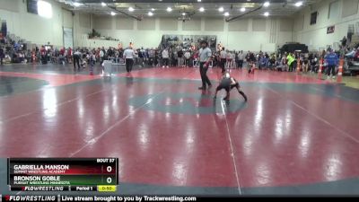 40 lbs Round 2 - Bronson Goble, Pursuit Wrestling Minnesota vs Gabriella Manson, Summit Wrestling Academy