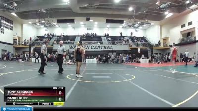 113 lbs Champ. Round 2 - Tony Kessinger, Floyd Wrestling Club vs Daniel Rupp, South Adams Gold Wrestling Club