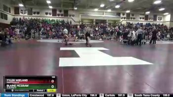 126 lbs Cons. Round 3 - Tyler Wieland, Independence vs Blaine McGraw, Alburnett