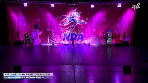 Dance Dynamics - Savannah Wold [2025 Mini - Solo - Contemporary/Lyrical Day 1] 2025 NDA Houston Regional