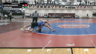 157 lbs Quarters & 1st Wb (16 Team) - HOGAN SIMS, Commerce Hs vs Clayton Loughridge, Trion