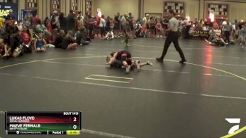 52 lbs Quarterfinal - Lukas Floyd, SoCal Hammers vs Maeve Fernald, Smitty`s Barn