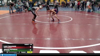 80 lbs Cons. Round 5 - Liam Takashige, New Plymouth vs Briggs Papineau, Tri- Valley