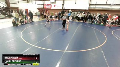 64 lbs Quarterfinal - Simon Jensen, Champions Wrestling Club vs Mason Ashworth, JWC