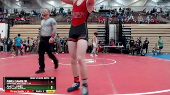 157 lbs Champ. Round 2 - Aiden Sandler, Southport Wrestling Club vs Andy Lopez, Avon Wrestling Club