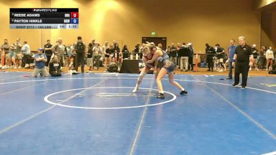 130 lbs Quarters - Reese Adams, Savage Wrestling Academy vs Payton Hinkle, Misfits Girls Wrestling